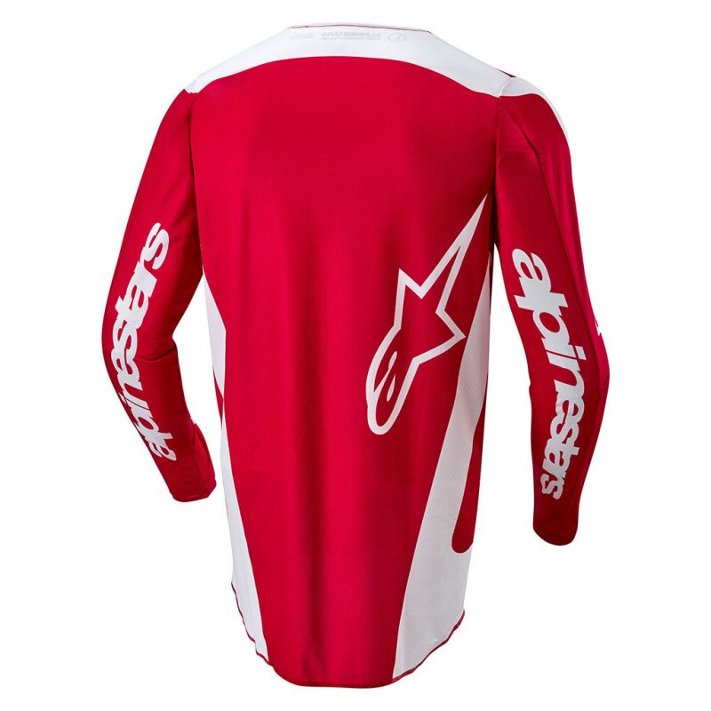 fluid lurv red white jersey back